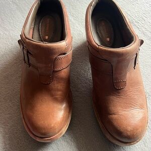 Merrell Brown Leather Mules